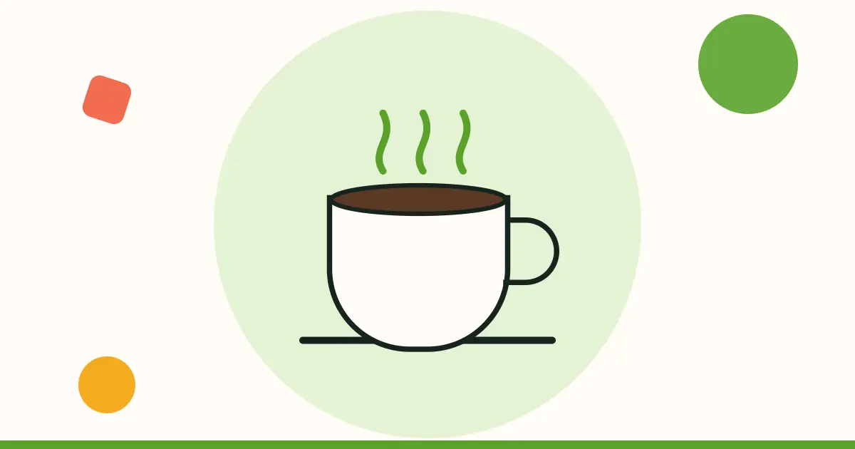 Ilustración: taza de café humeante