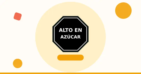 Ilustración: octógono ALTO EN AZÚCAR
