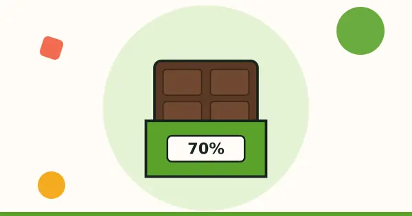 Ilustración: tableta de chocolate al 70 %