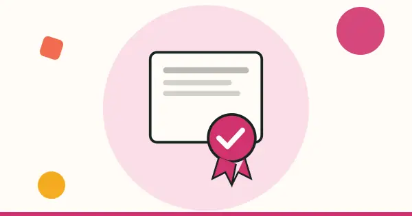 Ilustración: certificado con sello